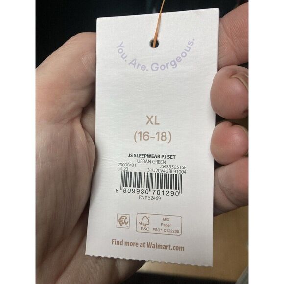 Joyspun Pajama Sleep XL Top 16-18 3X Bottom Green Christmas NWT Nutcracker Candy - Picture 6 of 7